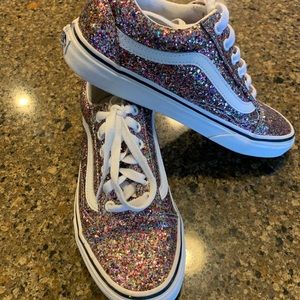 Size 7 women’s glitter Vans 5.5 men’s